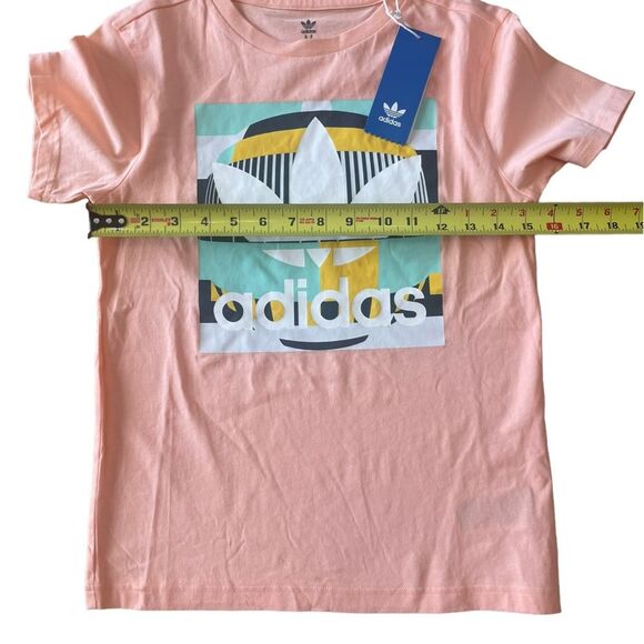 Adidas Pink Tee Shirt Short Sleeve T Girls Size Medium NWT - Picture 7 of 7
